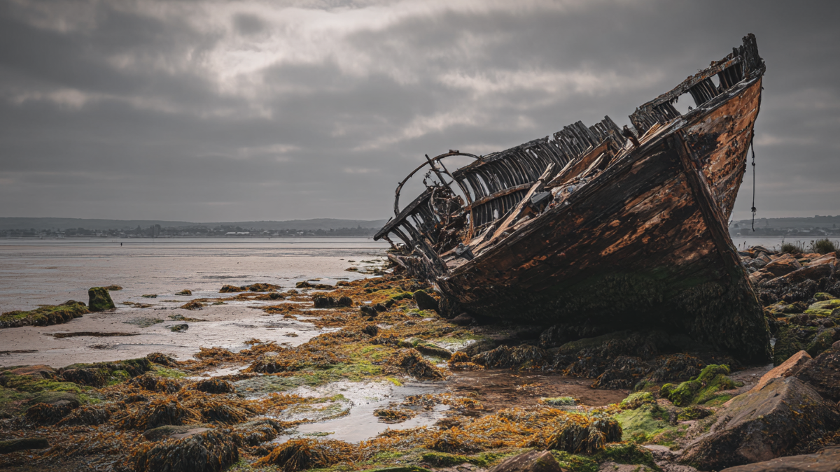 Schiffswrack. (KI-generiert)