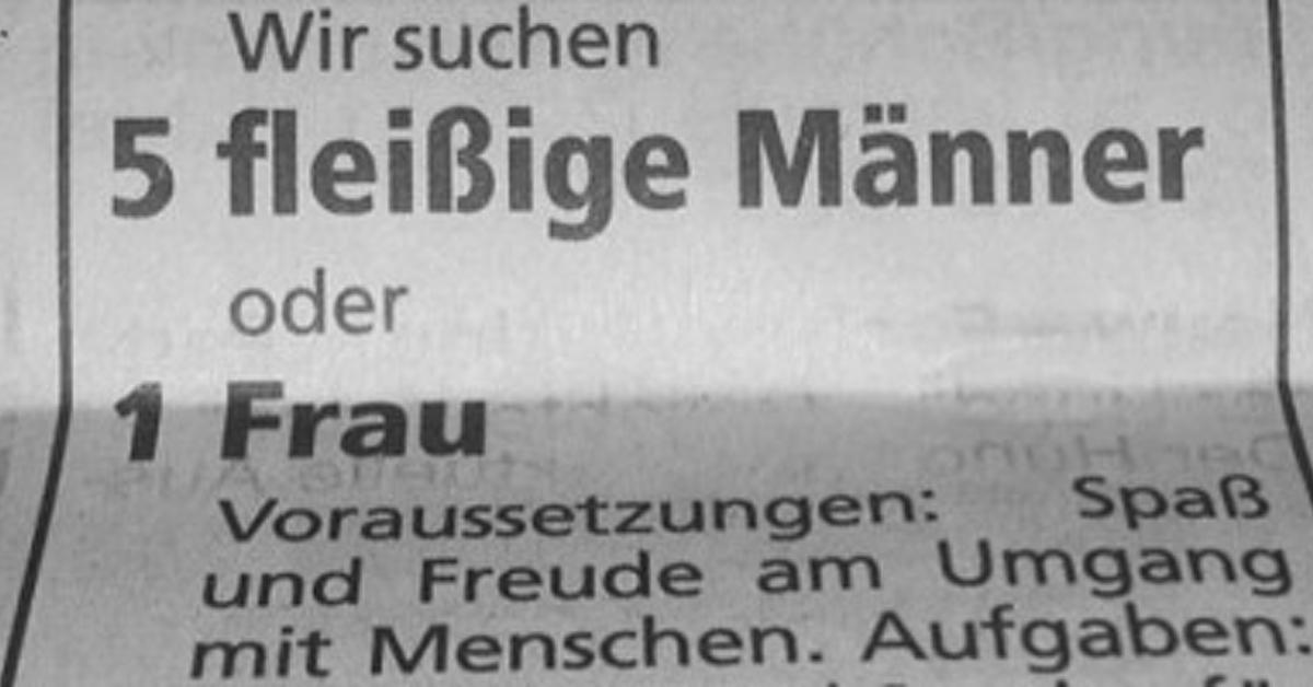 24 lustige Zeitungsinserate Heftig