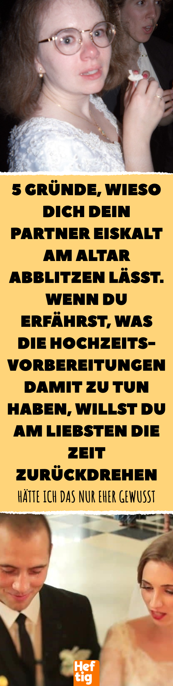 5 Gründe, wieso der Partner kurz vor der Ehe die Notbremse zieht