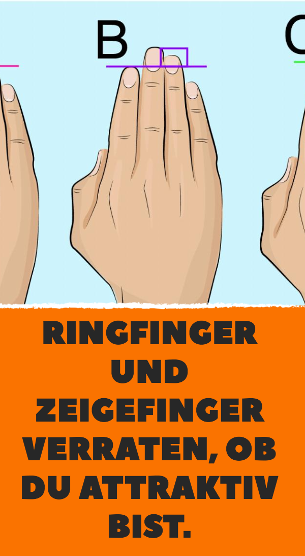 Ringfinger und Zeigefinger verraten, ob du attraktiv bist.