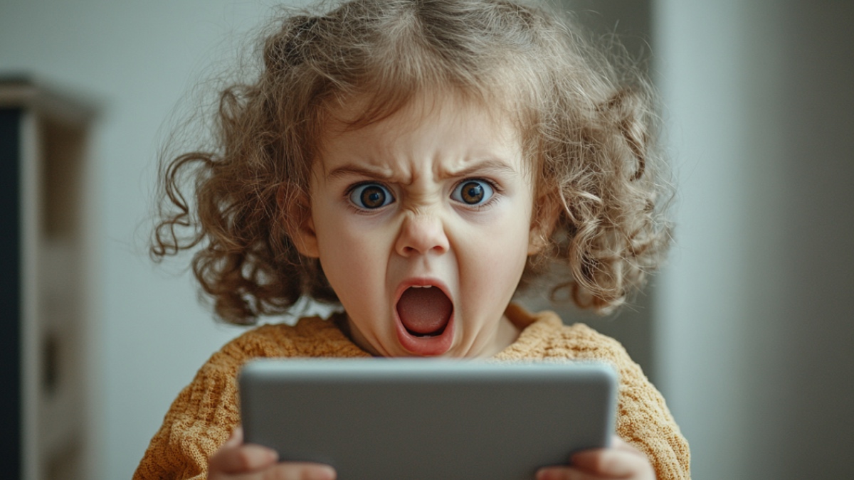 Kind mit Tablet. (KI-generiert)