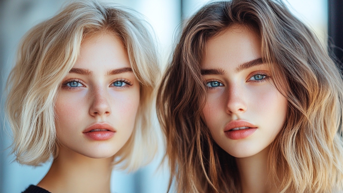 Frauen mit unterschiedlichen Frisuren. (KI-generiert)