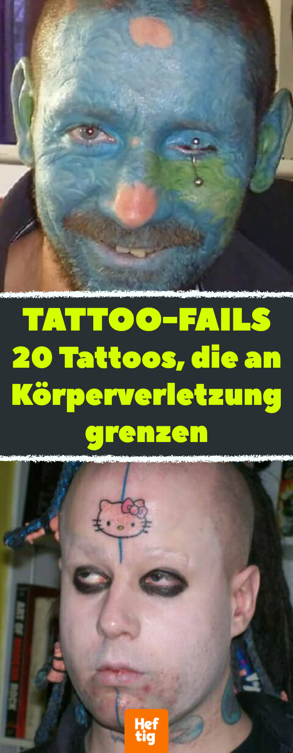 20 Tattoos, die an Körperverletzung grenzen