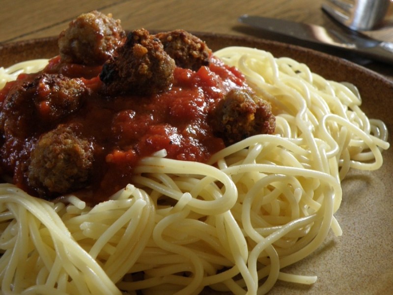 Ein Teller Spaghetti Bolognese.