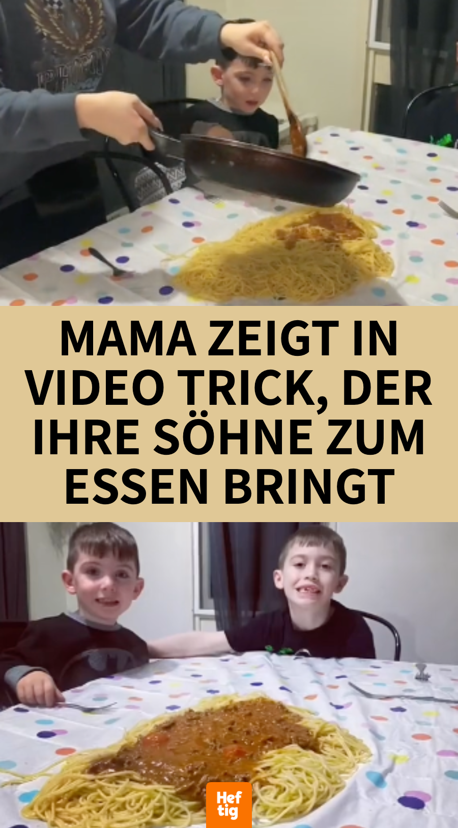 Video: Mutter zeigt verblüffenden Trick mit Spaghetti