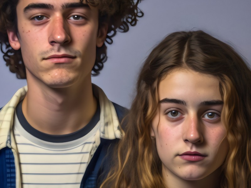 Ein Porträt von zwei gelangweilten Teenagern aus den 90er-Jahren.