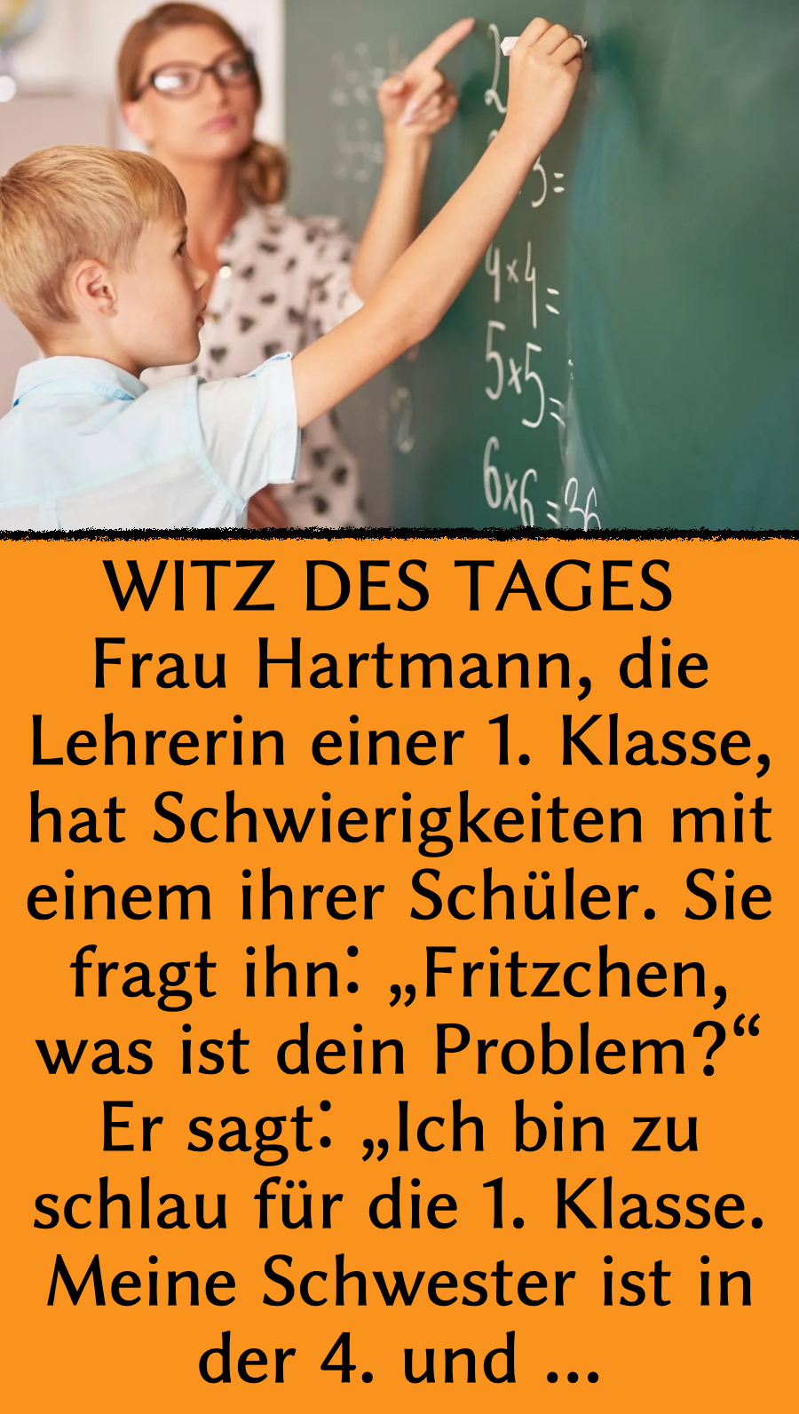 Witz des Tages: Lehrerin stellt Schüler \