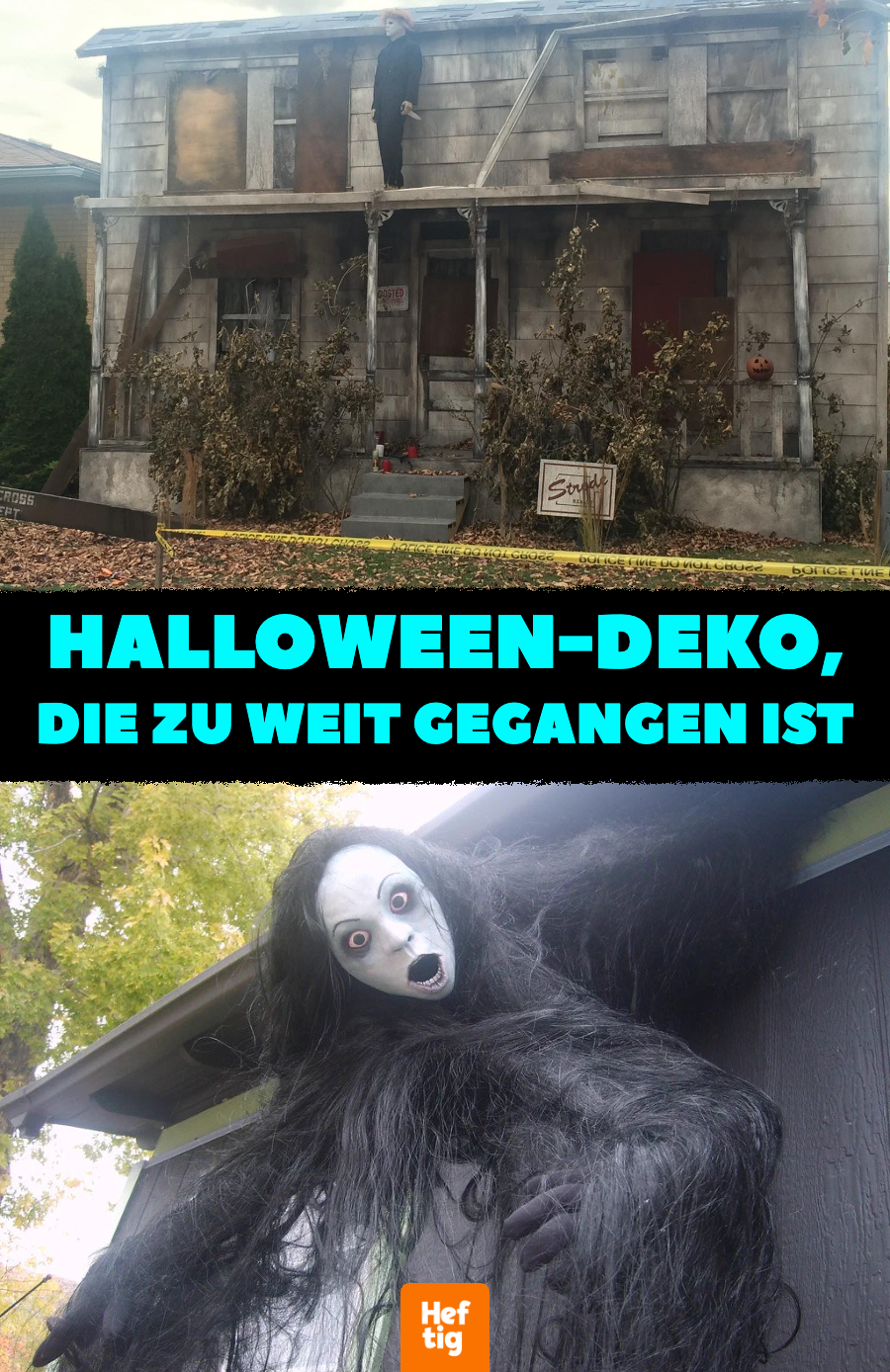 Halloween-Deko, die die Polizei auf den Plan rief