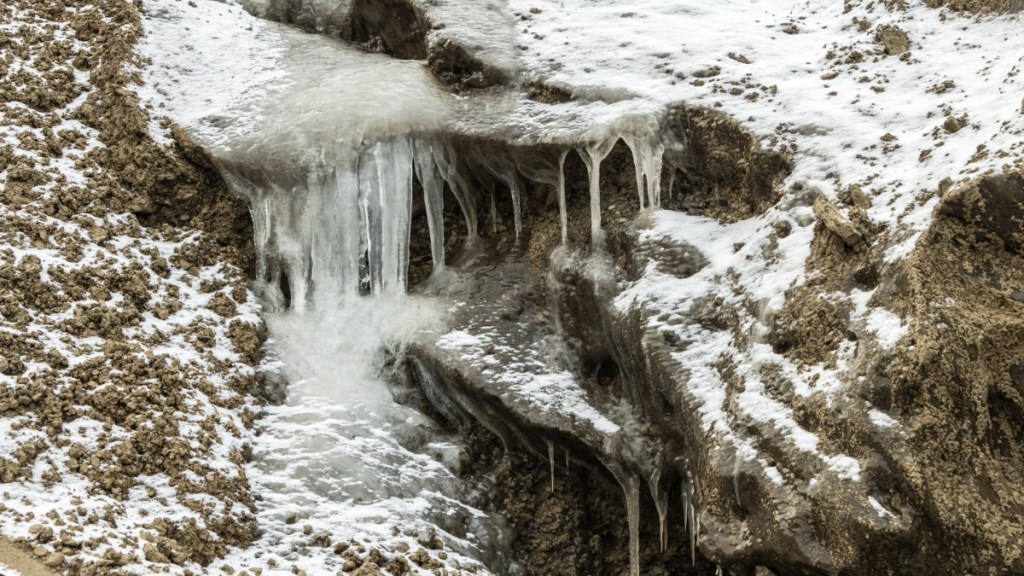 Ein Bild von einem Permafrostboden.